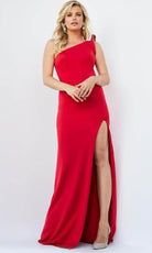 Jovani 09040 - Beaded Shoulder Accent Prom Dress - detail view