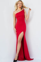 Jovani 09040 - Beaded Shoulder Accent Prom Dress - designer prom dress at Silhouette Dresses