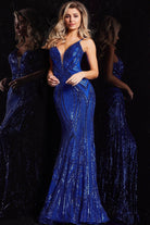 Jovani 09693 - Sequined Scoop Back Prom Dress - view 8