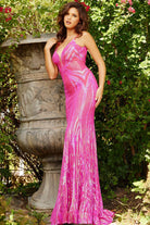Jovani 09693 - Sequined Scoop Back Prom Dress - view 4