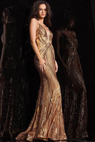 Jovani 09693 - Sequined Scoop Back Prom Dress - view 11