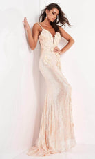 Jovani 1012 - V Neck Sequin Prom Gown - view 15
