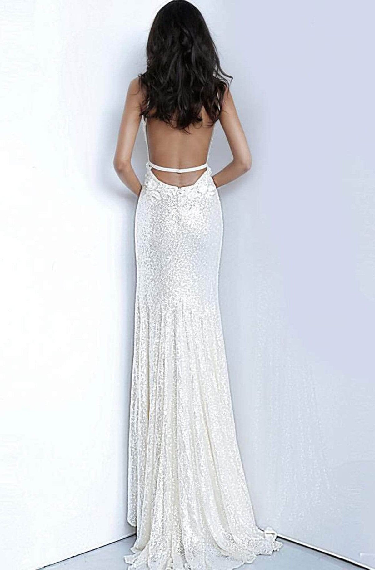 Jovani 1012 - V Neck Sequin Prom Gown - view 7