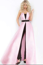 Jovani - 1799 Strapless Mikado Overlay Jumpsuit - view 5