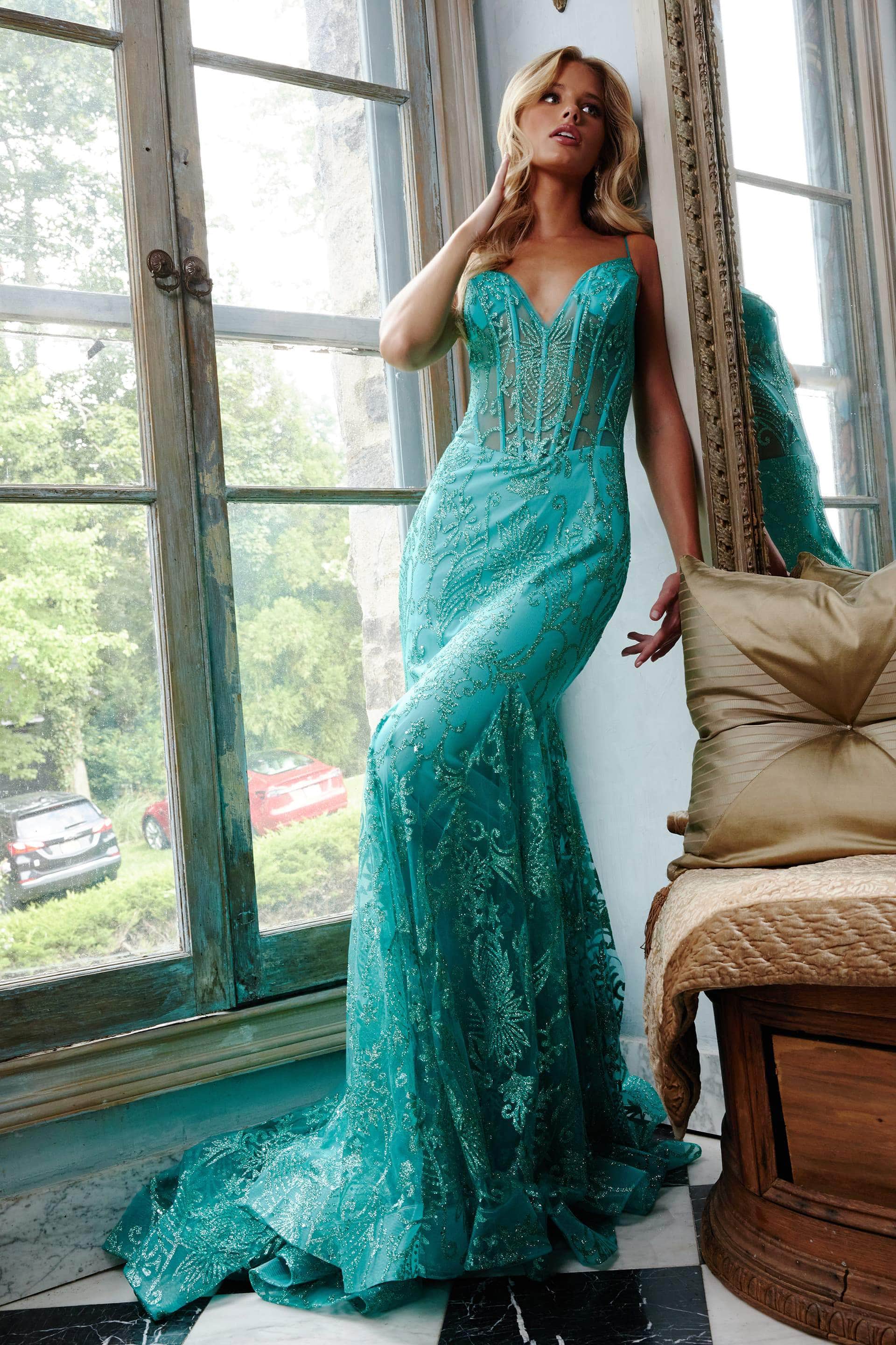 Jovani 22388 - Corset Bodice Evening Gown - view 4
