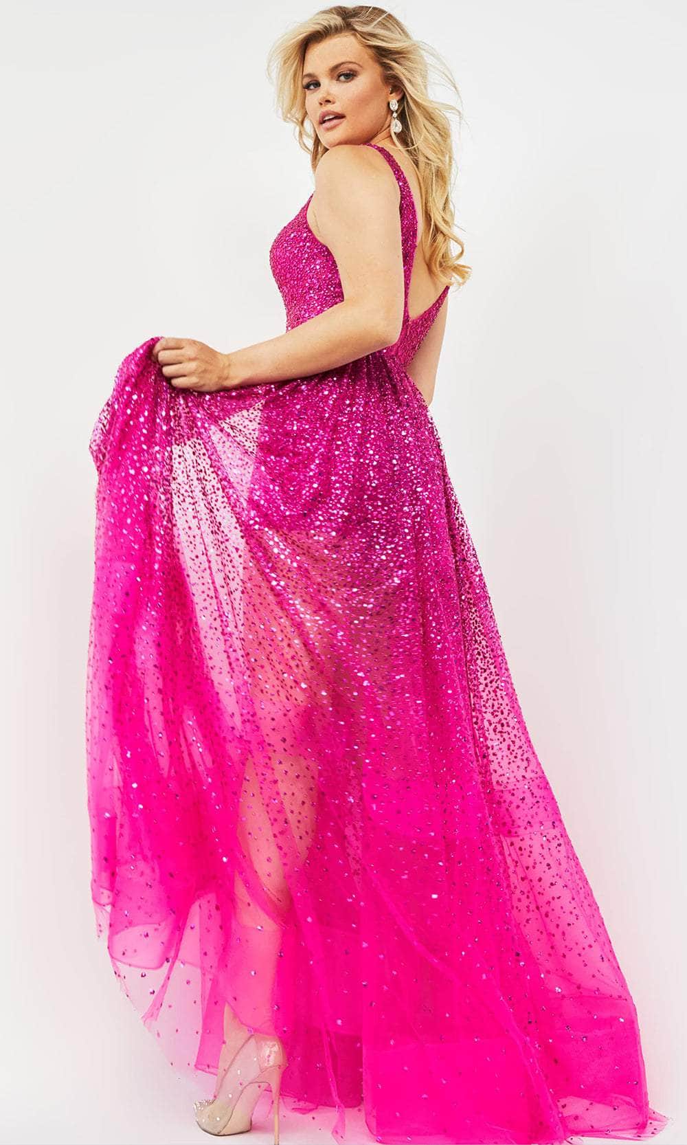 Jovani 22391 - Glitter Overskirt Prom Dress - view 5
