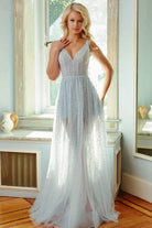 Jovani 22391 - Glitter Overskirt Prom Dress - view 9