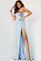 Jovani 22410 - Cut Glass Prom Dress with Slit - designer prom dress at Silhouette Dresses