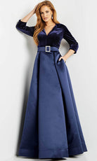 Jovani 22563 - Satin Skirt Evening Dress - designer evening gown at Silhouette Dresses