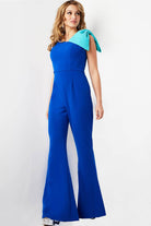 Jovani 22589 - Sleeveless Asymmetric Jumpsuit - view 4
