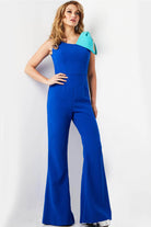 Jovani 22589 - Sleeveless Asymmetric Jumpsuit - view 7