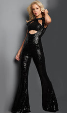 Jovani 22841 - Sequined High Neck Cutout Jumpsuit - designer formal jumpsuit at Silhouette Dresses