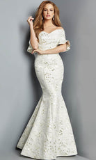 Jovani 22912SC - Sweetheart Metallic Jacquard Evening Gown - designer formal gown at Silhouette Dresses