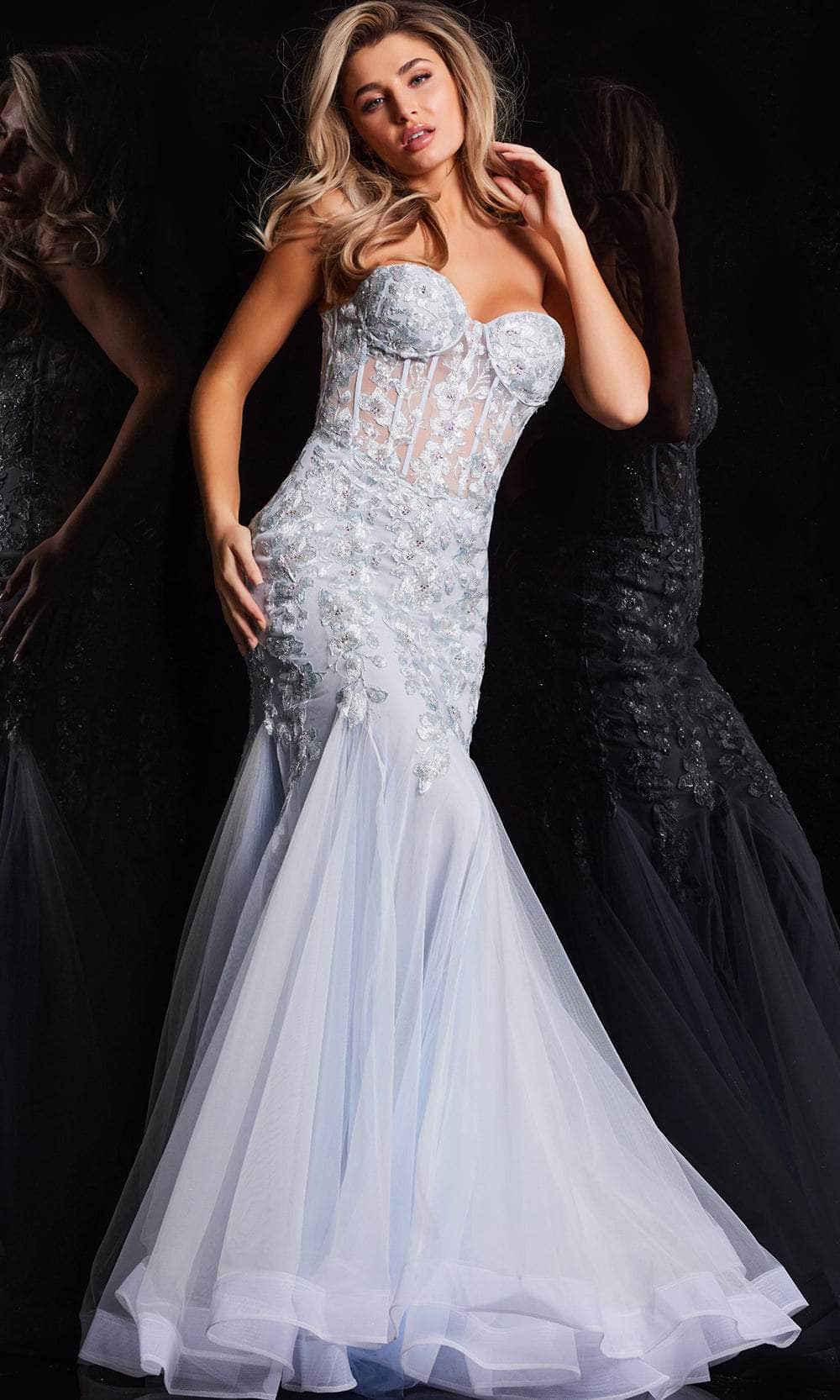 Jovani 22924 - Floral Embroidered Prom Gown - designer prom dress at Silhouette Dresses