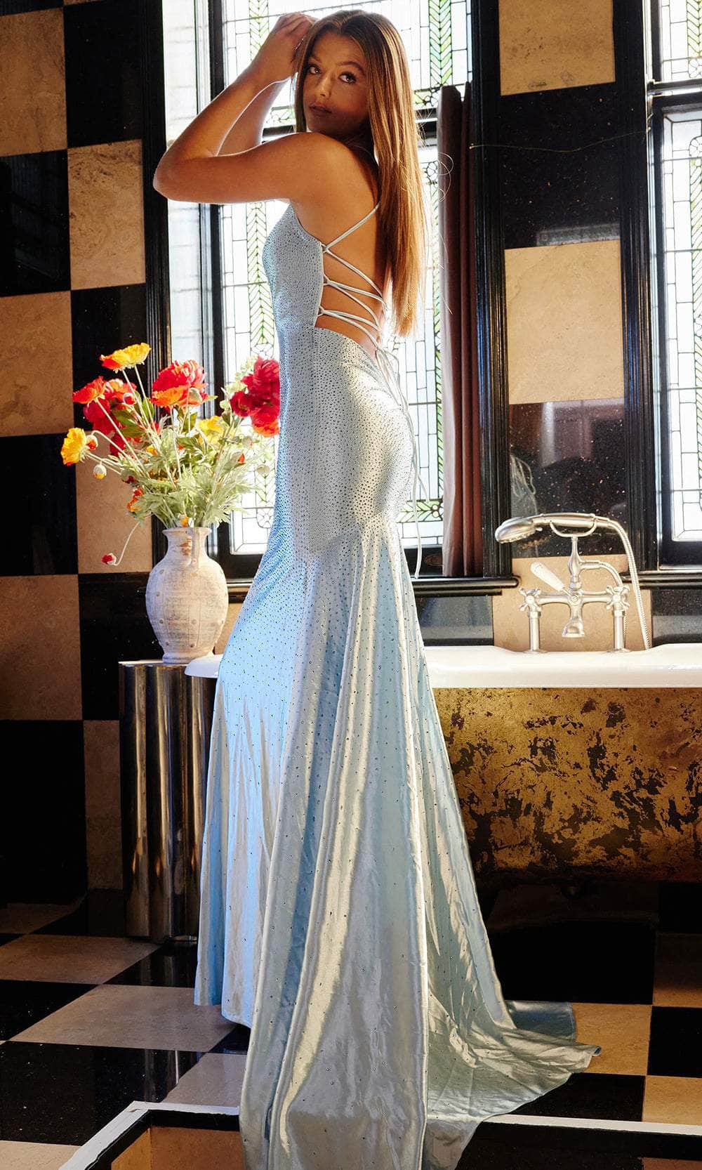 Jovani 23010 - Jewel Embellished Mermaid Prom Dress - detail view