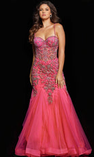 Jovani 23125 - Beaded Corset Prom Dress - detail view