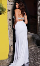 Jovani 23130 - Asymmetric Bead Embellished Dress - detail view