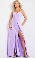 Jovani 23150 - Strapless Double Slit Jumpsuit With Overskirt - detail view