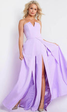 Jovani 23150 - Strapless Double Slit Jumpsuit With Overskirt - view 5