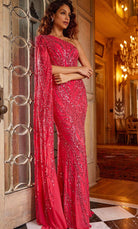 Jovani 23887 - One-Shoulder Sequin Prom Dress - detail view