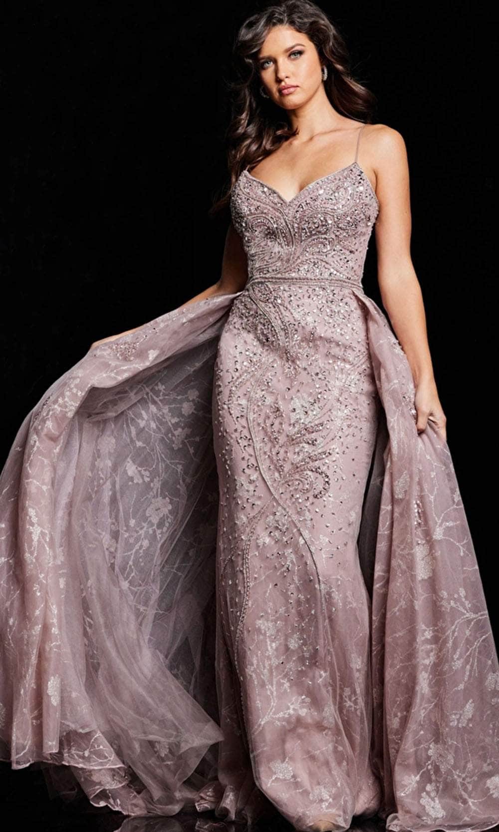 Jovani 24001 - V-Neck Column Dress - designer prom dress at Silhouette Dresses