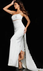 Jovani 24011 - Strapless Sheath Evening Dress - back view