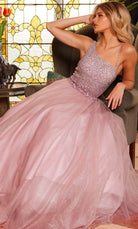 Jovani 24051 - Beaded Asymmetric Neck Ballgown - view 4