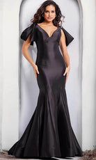 Jovani 24193 - V-Neck Mikado Evening Dress - designer evening gown at Silhouette Dresses