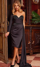 Jovani 24264 - One Sleeved Beaded Cocktail Dress - designer formal gown at Silhouette Dresses