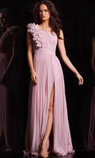 Jovani 24609 - Ruffled Shoulder Prom Gown - back view