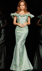 Jovani 25674 - Floral Embroidered Mermaid Gown - back view