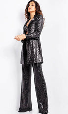 Jovani 25749 - Blazer Open Front Three Piece Set Pantsuit - designer formal jumpsuit at Silhouette Dresses