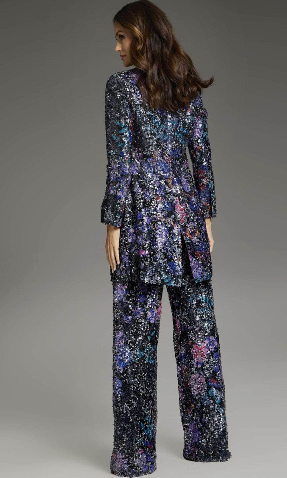 Jovani 25750 - Blazer Spaghetti Strap Pant Suit - back view