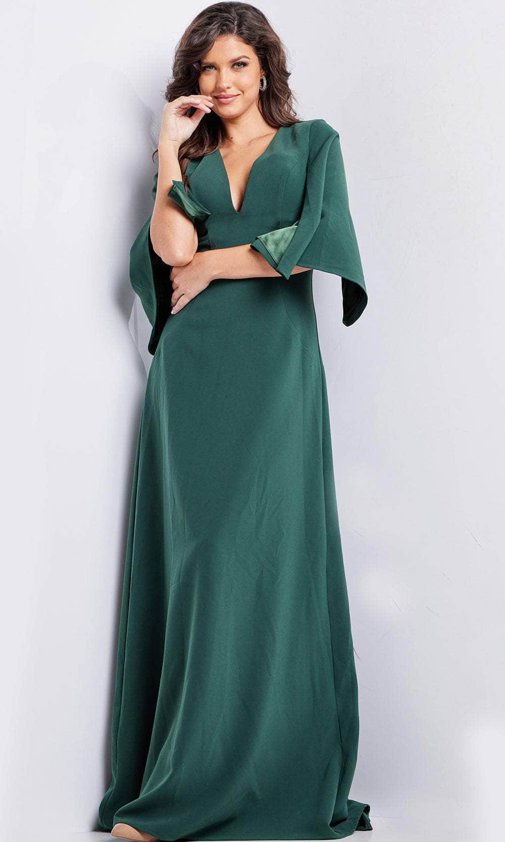 Jovani 25754 - V-Neck Sheath Evening Dress - back view