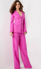 Jovani 25834 - Long Sleeve Bone Structured Pantsuit - designer formal jumpsuit at Silhouette Dresses