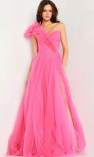 Jovani 25919 - One Shoulder Tulle Prom Dress - back view