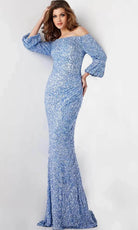 Jovani 25949 - Sequin Off-Shoulder Prom Gown - designer evening gown at Silhouette Dresses