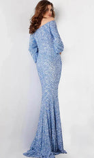 Jovani 25949 - Sequin Off-Shoulder Prom Gown - detail view