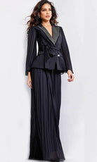 Jovani 26024 - V-Neck Blazer Evening Dress - back view