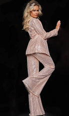 Jovani 26042 - Exposed Midriff Pantsuit - view 5