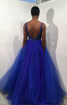 Jovani 26058 - Beaded Illusion Prom Gown - detail view
