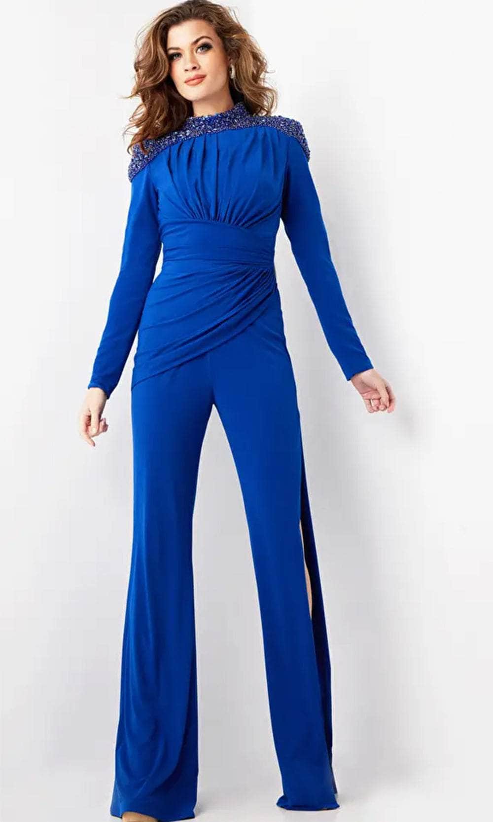 Jovani 26080 - Beaded High Neck Jumpsuit - view 4