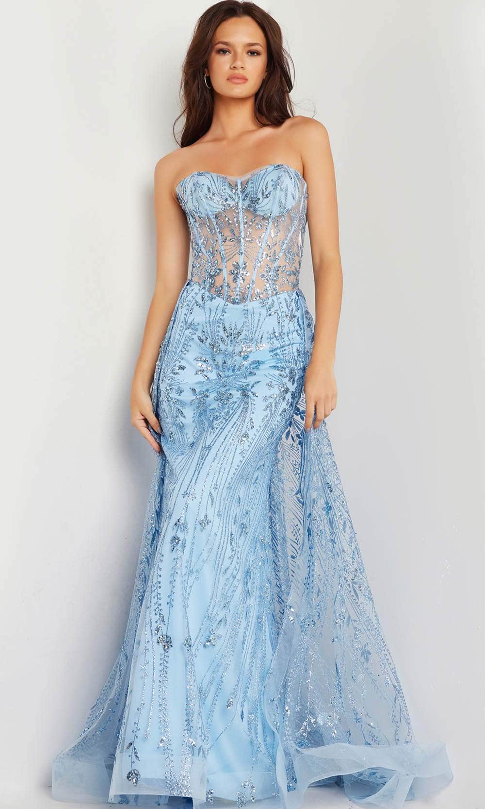 Jovani 26113 - Strapless Corset Prom Gown - back view