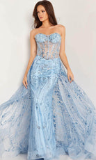 Jovani 26113 - Strapless Corset Prom Gown - detail view