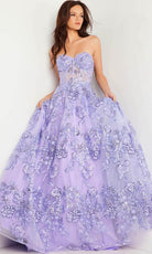 Jovani 26223 - Floral Illusion Ballgown - detail view