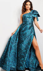 Jovani 26254 - Bow Accent Print Evening Dress - designer prom dress at Silhouette Dresses