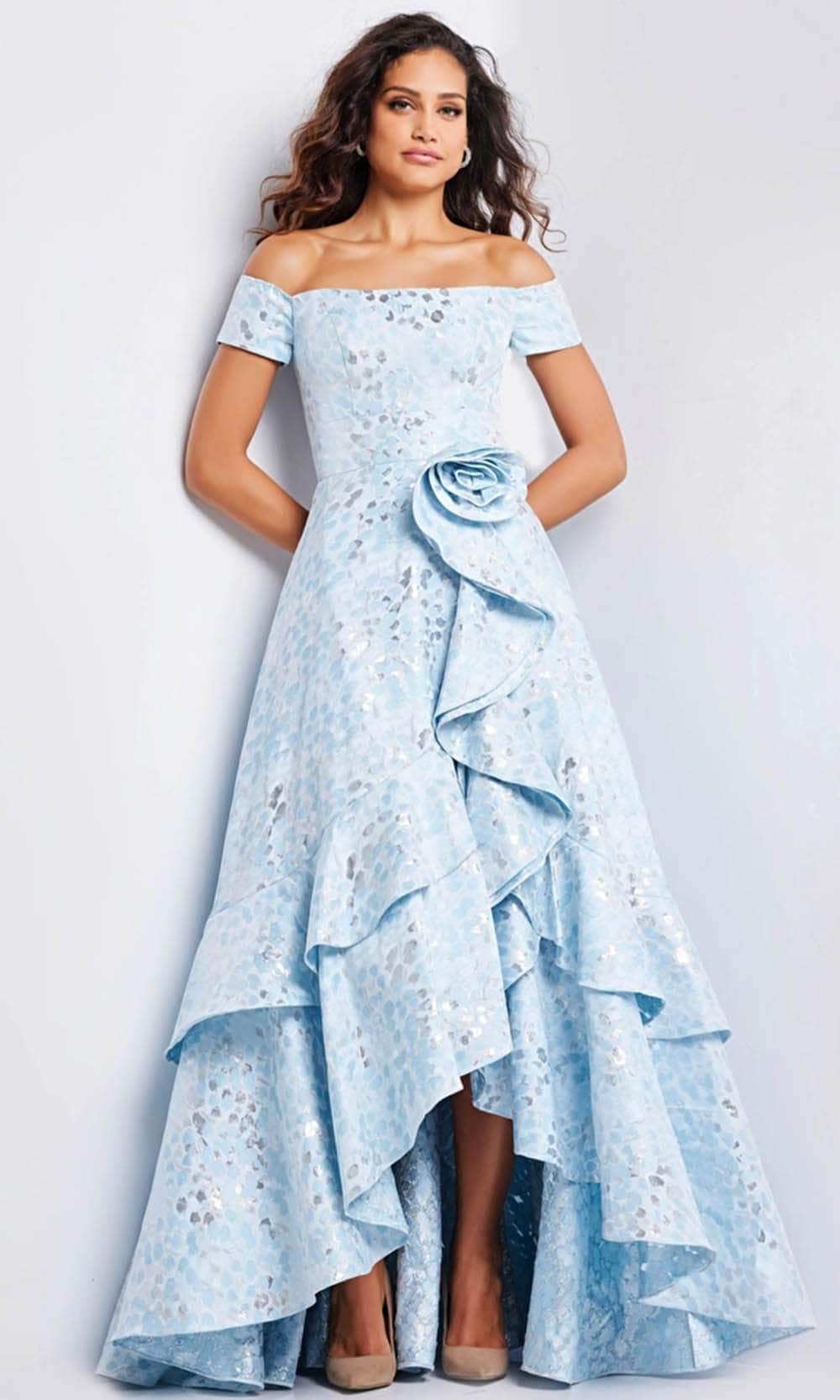 Jovani 26256 - High Low A-Line Evening Gown - view 6