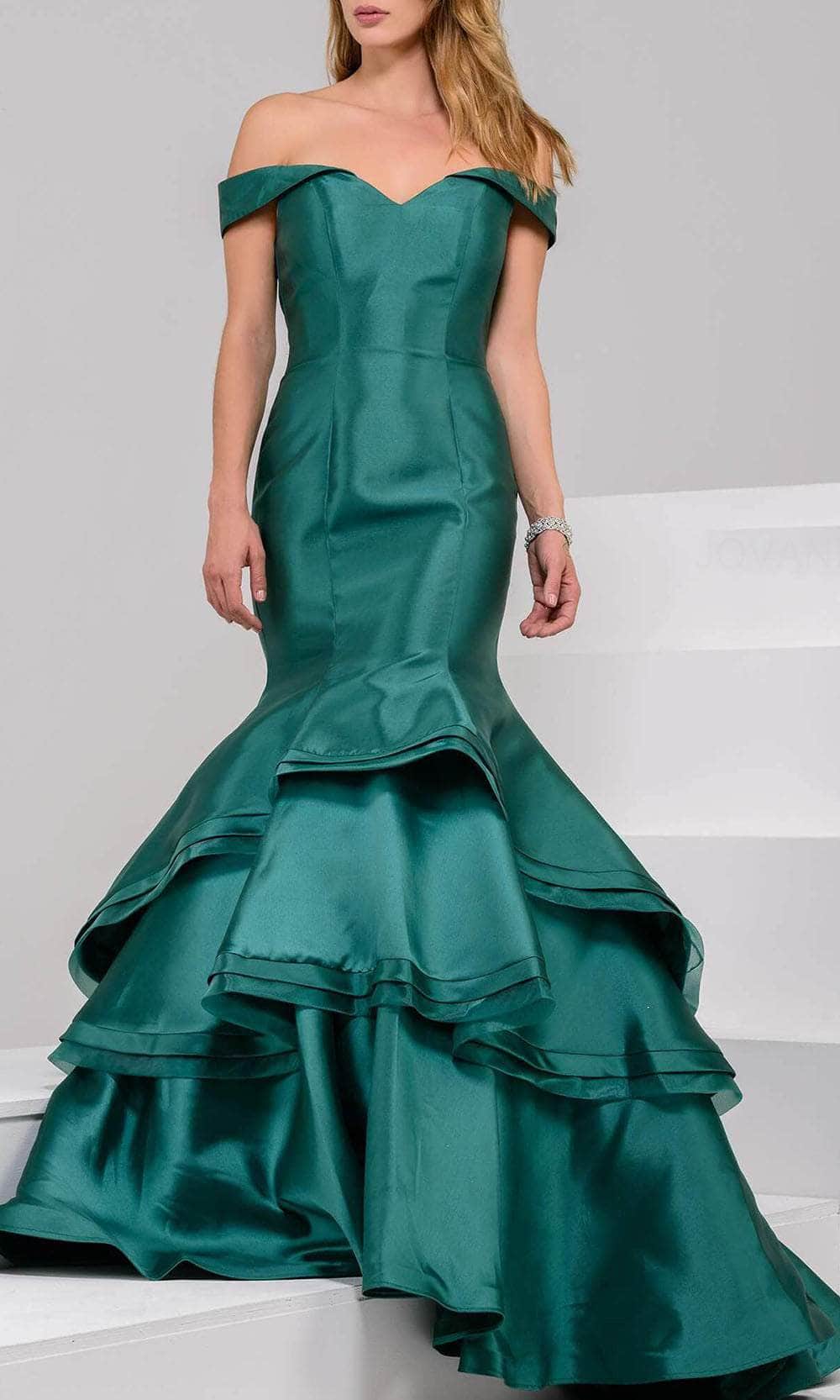 Jovani 31100 - Tiered Mermaid Prom Dress - back view