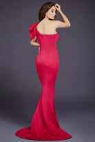 Jovani - 32602 Bow Accented Asymmetrical Junior Prom Mermaid Gown - view 12