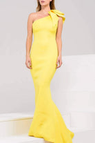 Jovani - 32602 Bow Accented Asymmetrical Junior Prom Mermaid Gown - view 15